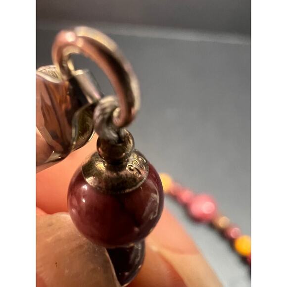 NEW Mookaite Jasper station 36 inch necklace with sterling silver clasp - Picture 10 of 15